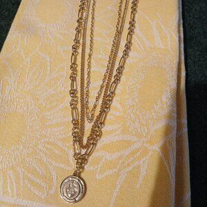 Lauren 3 chain graduated pendant necklace